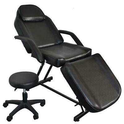 Black Facial Massage Salon Bed Spa Tattoo Massage Bed Table Chair Commercial