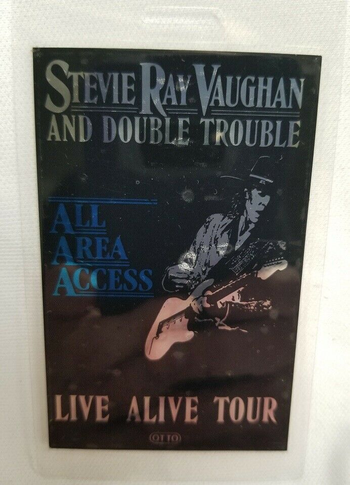 Stevie Ray Vaughan - Original Concert Tour Laminate Foil Backstage Pass *last 1*