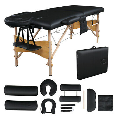 84"l Massage Table Portable Facial Spa Bed With Cradle Cover 2pillows+hanger