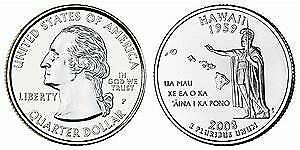 2008 P Hawaii State Quarter Bu Brilliant Uncirculated Coin
