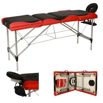 Portable Fold Massage Table Facial Spa Bed Tattoo W/free Carry Case Black & Red