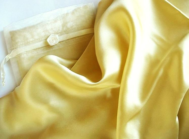 Clearance !! 100% Mulberry Silk Pillowcase King Gold Pillow Case