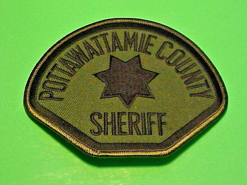 Pottawattamie  Iowa  Ia  ( Subdued Green )  Sheriff / Police Patch