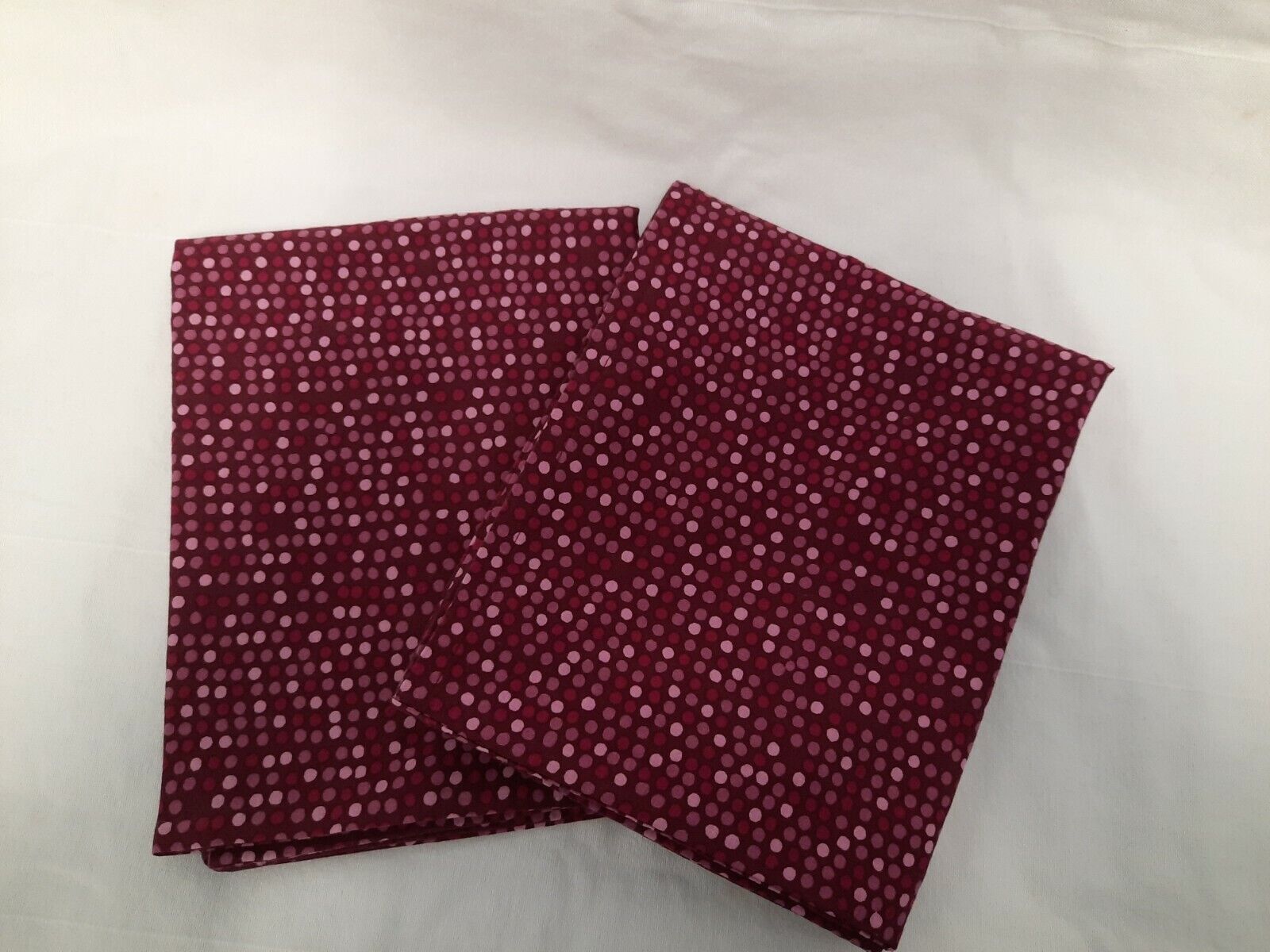 Pair Of Standard Size Ikea Smorboll Polka Dot Berry Pillow Shams ~ Very Nice