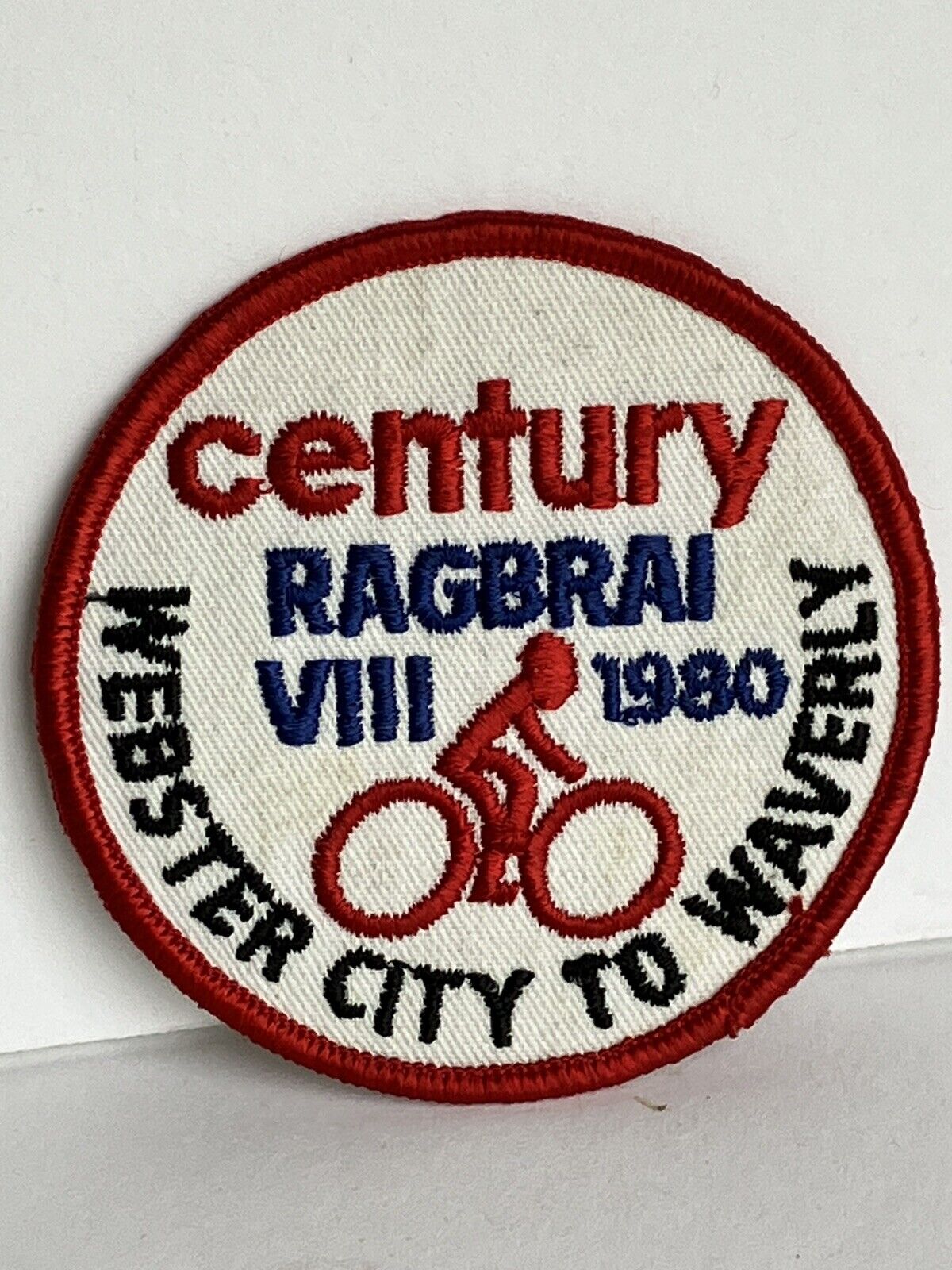 1980 Ragbrai Viii Century Loop Bike Patch Des Moines Register Cycling Ride