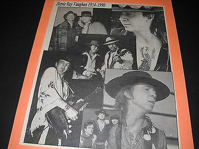 Stevie Ray Vaughan 1954-1990 Full Page Collage Style 1990 Promo Poster Ad