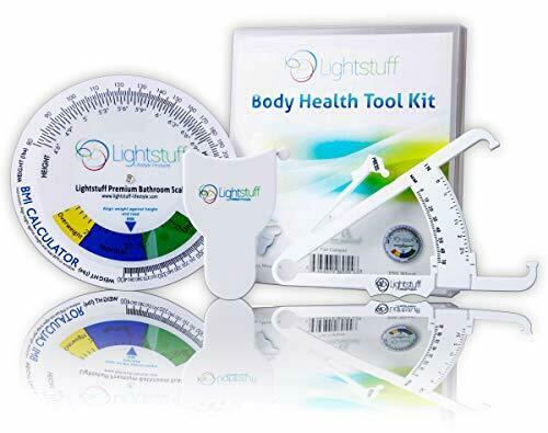 Lightstuff Body Health Tool Kit: Body Fat Caliper, Body Tape Measure, Bmi