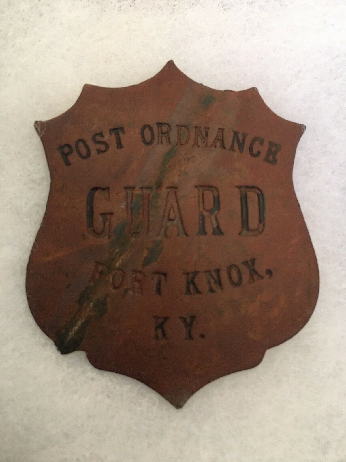Rare Wwii Fort Knox Kentucky Post Ordnance Guard Badge