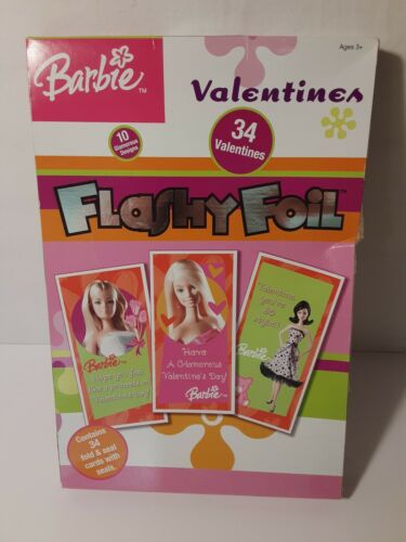 2004 Mattel Barbie Valentine's Flashy Foil Cards 34 Brand New Htf