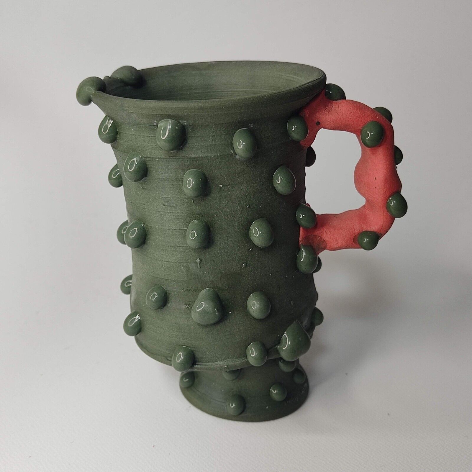 62aa95) Japanese Pottery Mug Original Dots Glaze By Bebetanaka