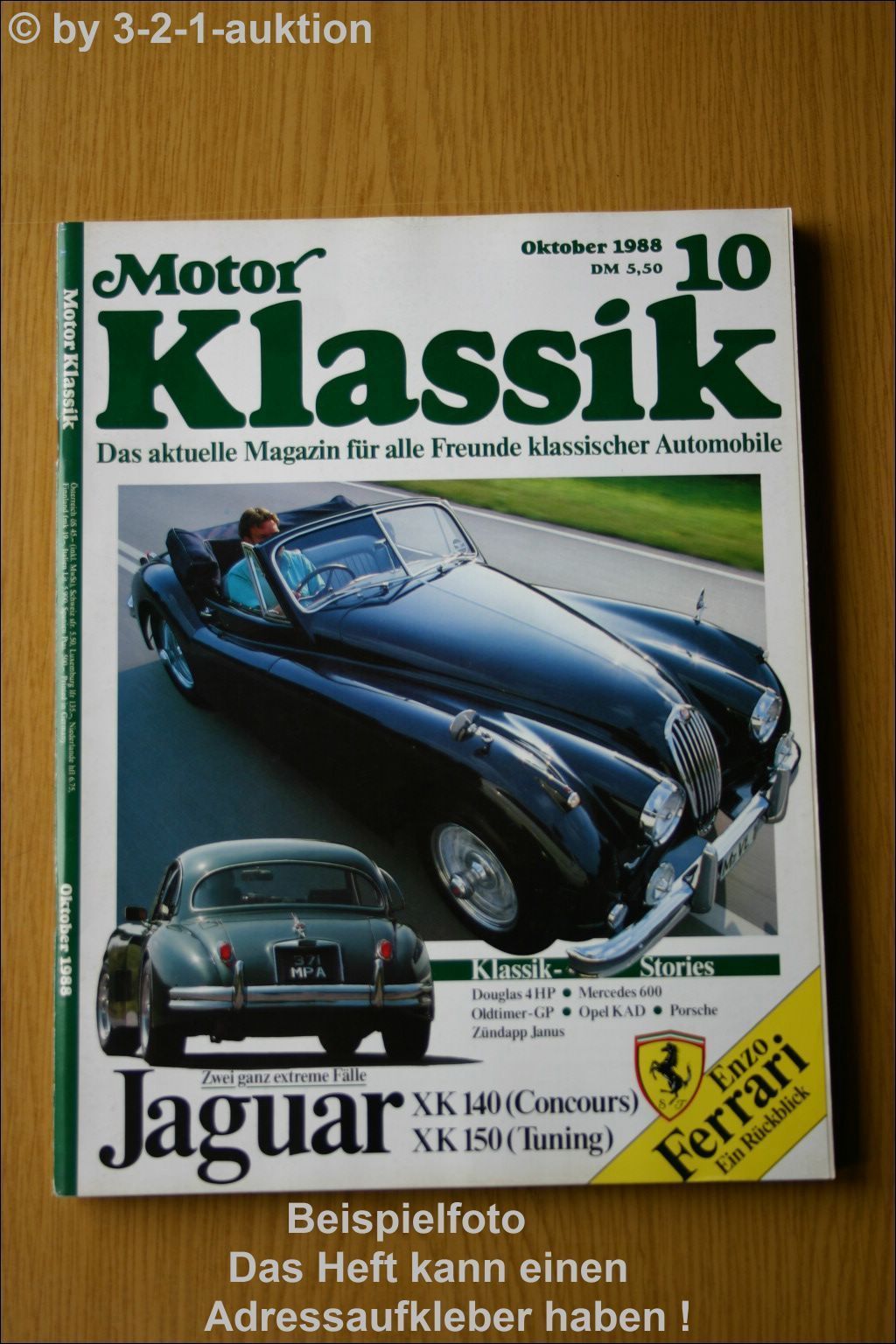 Motor Classic 10/88 Jaguar Xk Mercedes 600 Vauxhall Kad