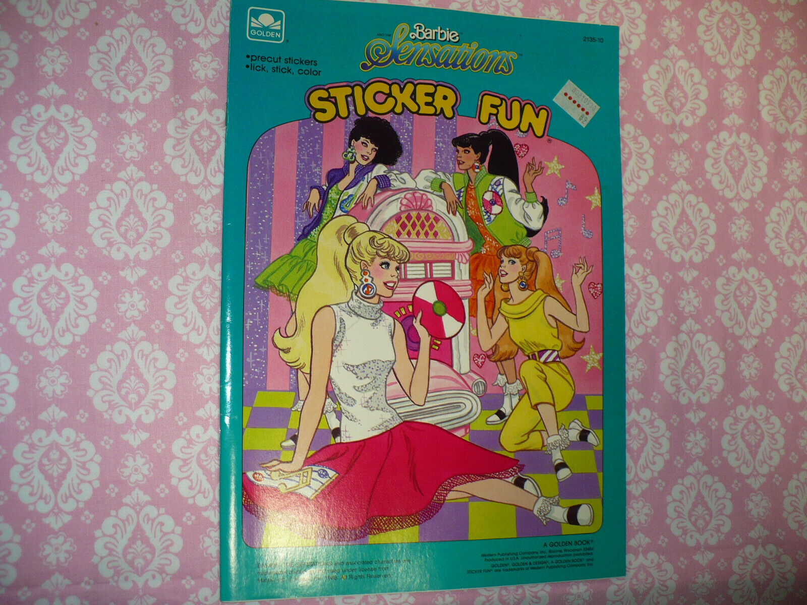 Vintage Barbie Sensations Sticker Fun Golden Book Rare New 1988