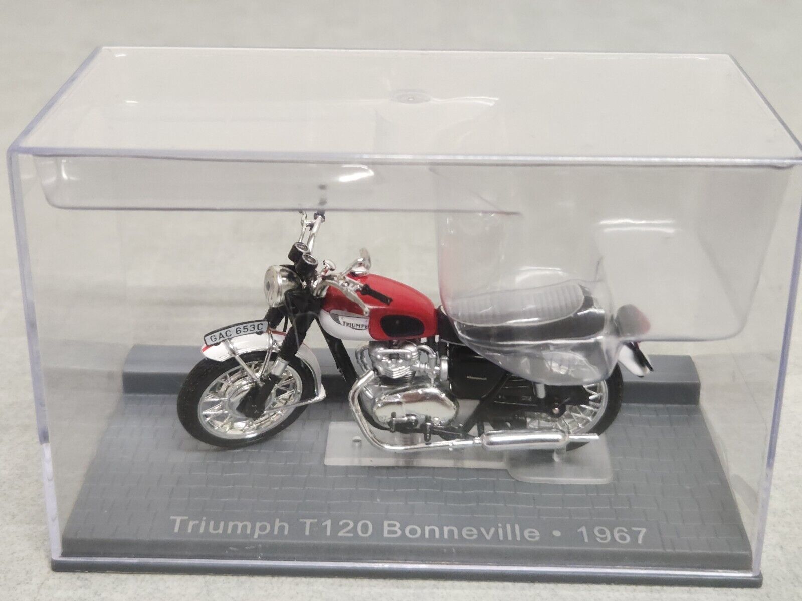 1967 Triumph T120 Bonneville  Replica Motorcycle Collectible Bike Is 3 1/2"