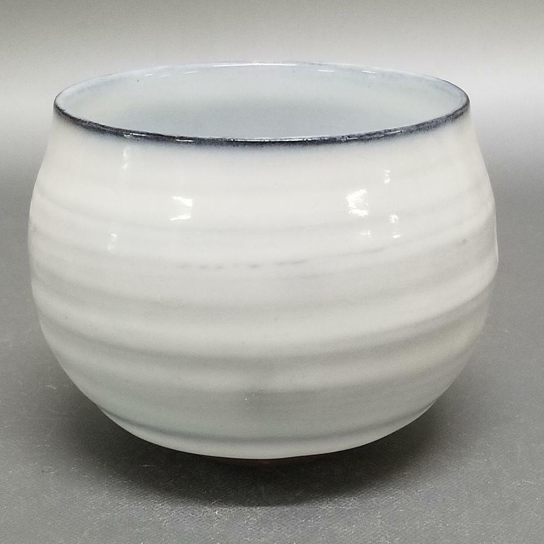 Mt01)japanese Pottery Free Cup/tea Mug White Glaze Artist Eiichi Shibuya