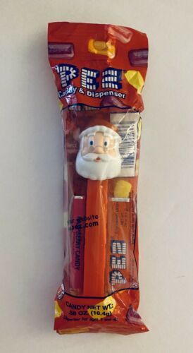 Santa Claus Pez Candy Dispenser•strawberry & Peppermint Candy•nos Sealed Package