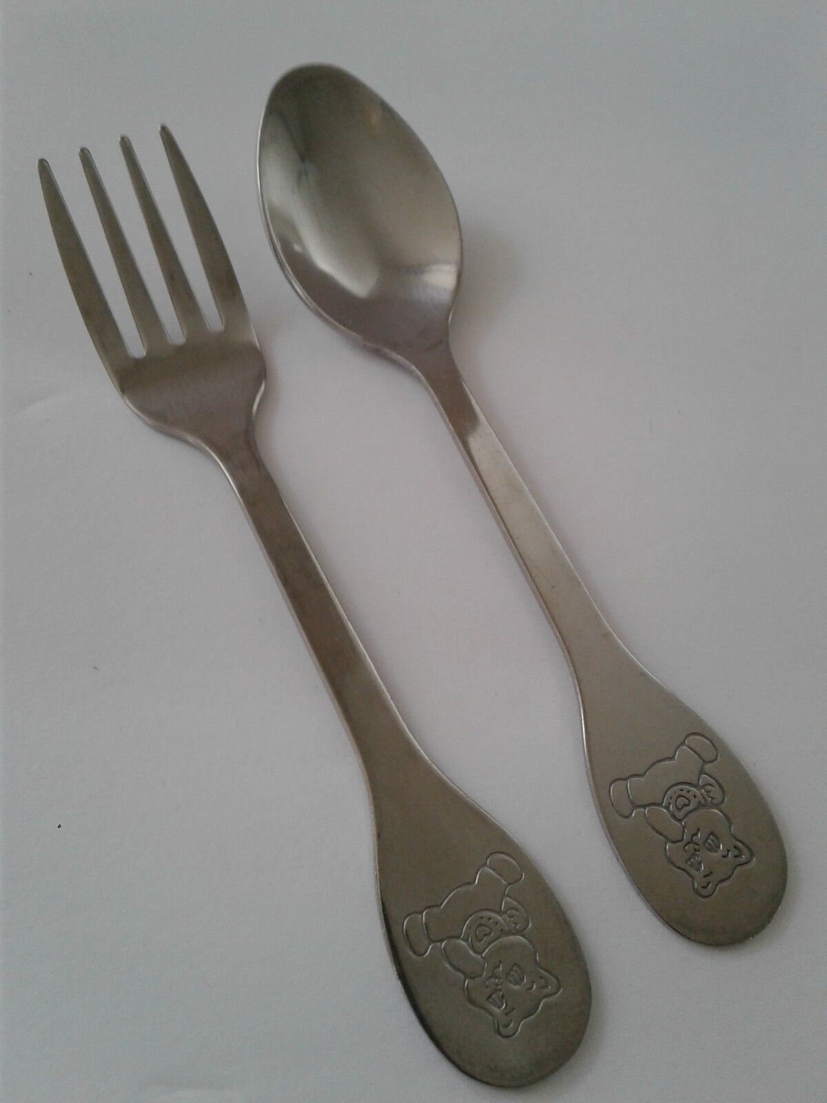 Tommee Tippee Bear Infant Fork + Spoon Stainless  (k33)