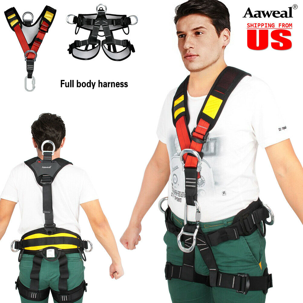 Safety Climbing Harness Rock Tree Body Fall Protection Rappelling Harness Belt