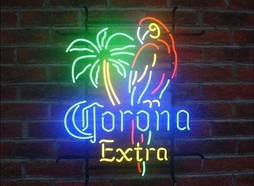 New Corona Extra Parrot Light Neon Sign Beer Bar Pub Gift 17"x14"