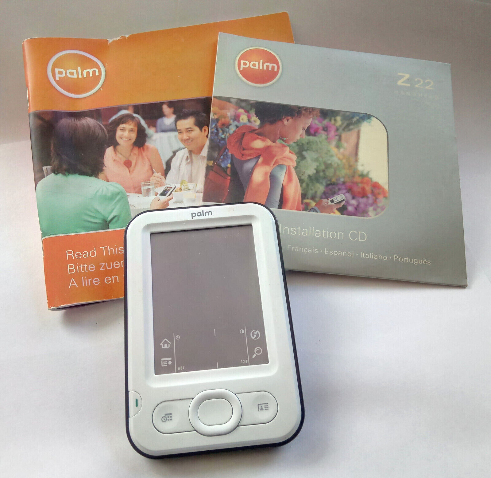 Palm Z22 Handheld Color Pda With Instruction Manual & Installation Cd