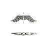 Silver Wings Beads Charms Steampunk Antiqued Angel Feather  Lot Of 20