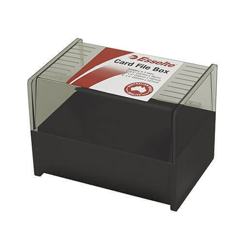 6x4" Esselte Sws System Card Box (black) Free Global Shipping