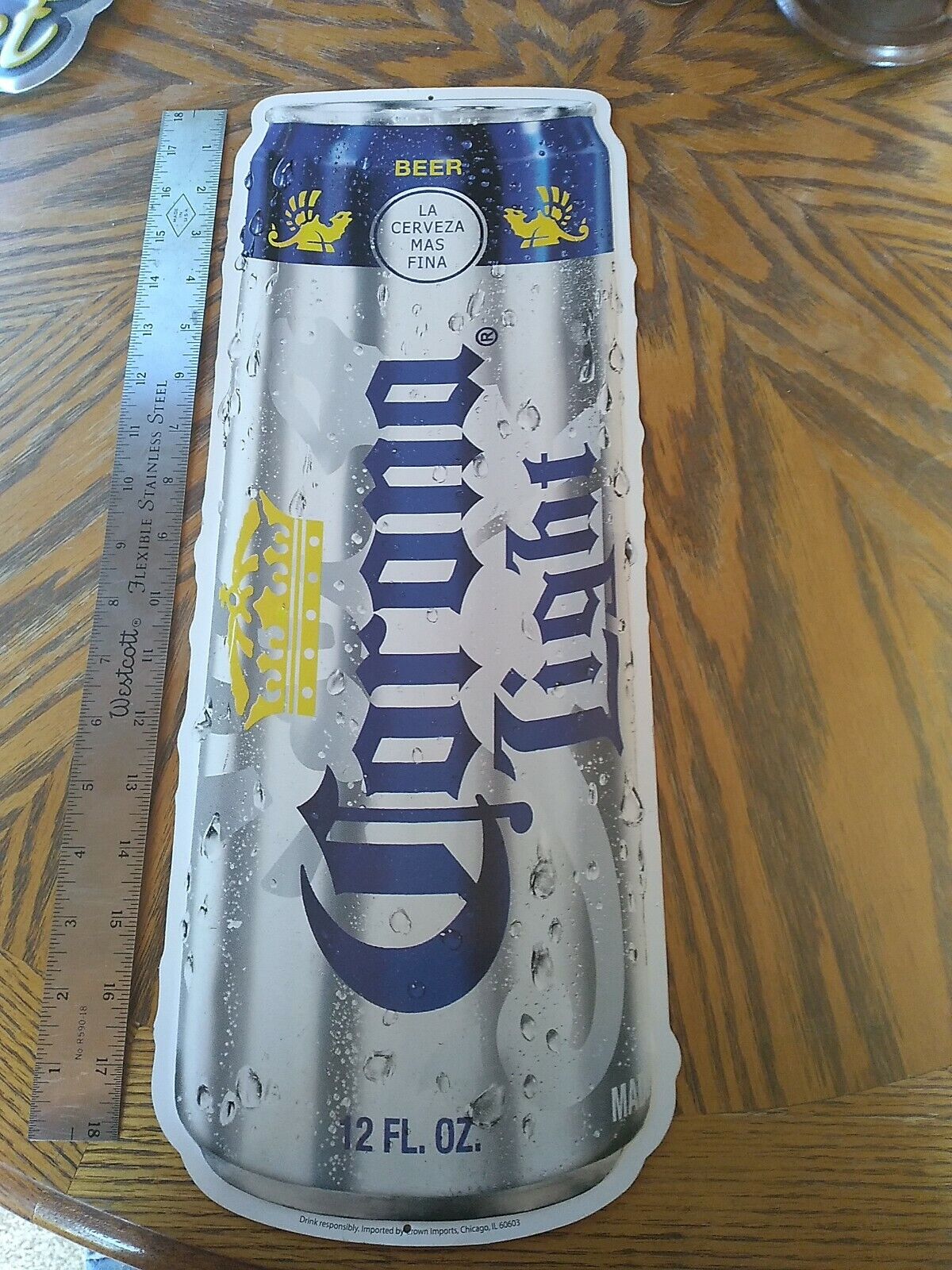 Corona Light Can Beer Tin Sign