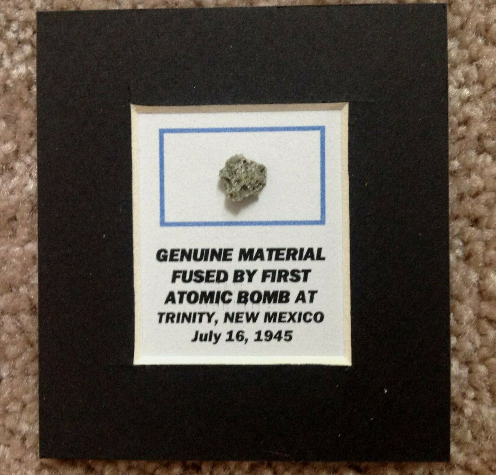 Small Piece Glassy Material Fused  By 1st Atomic Bomb Near Trinity July 16,1945