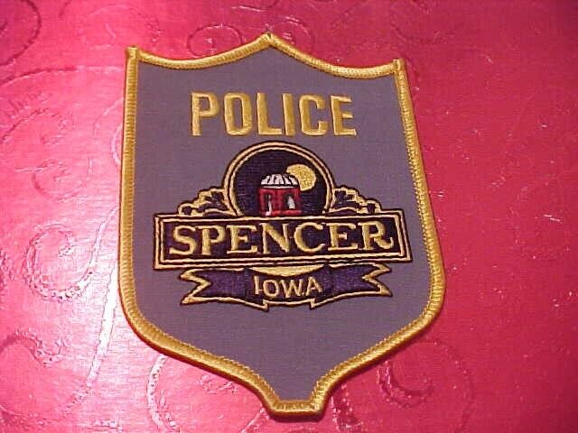 Spencer Iowa Police Patch  Shoulder Size Unused
