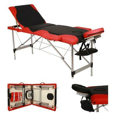 3 Fold 84"l Aluminum Massage Table Facial Salon Spa Bed Carry Case Health Beauty