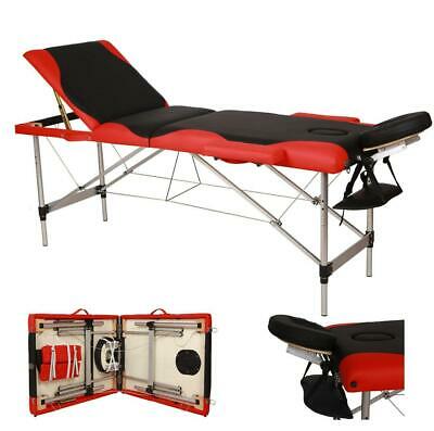 Portable 3 Fold Massage Table Aluminum Facial Spa Bed W/free Carry Case Us
