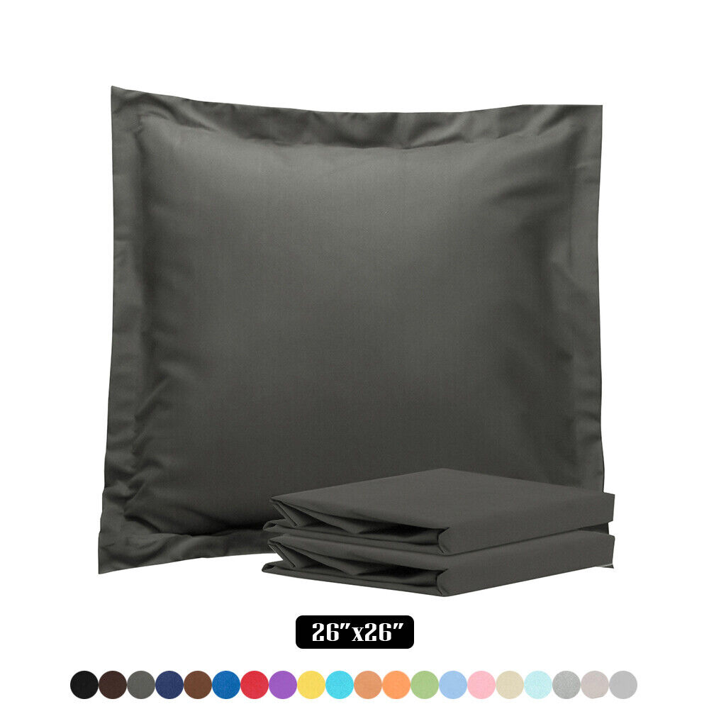 Euro Square Pillow Shams Set Of 2 Pillow Covers 26x26 Decorative Pillow Cases