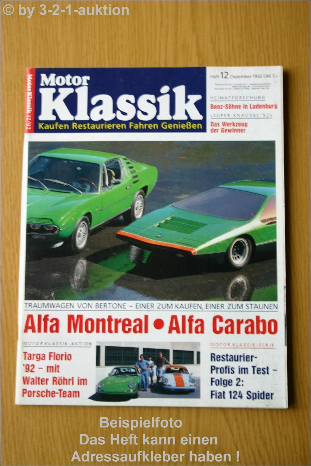 Motor Classic 12/92 Alfa Romeo Montreal Bmw 327/28
