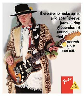 Stevie Ray Vaughan  **large Poster** Fender Stratocaster Ad Blues Guitar Master