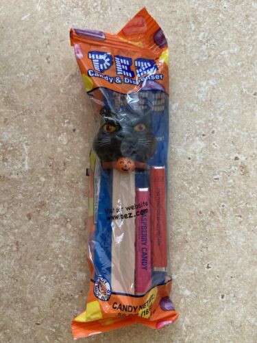 Pez Halloween Scary Black Cat New In Package Candy Vintage