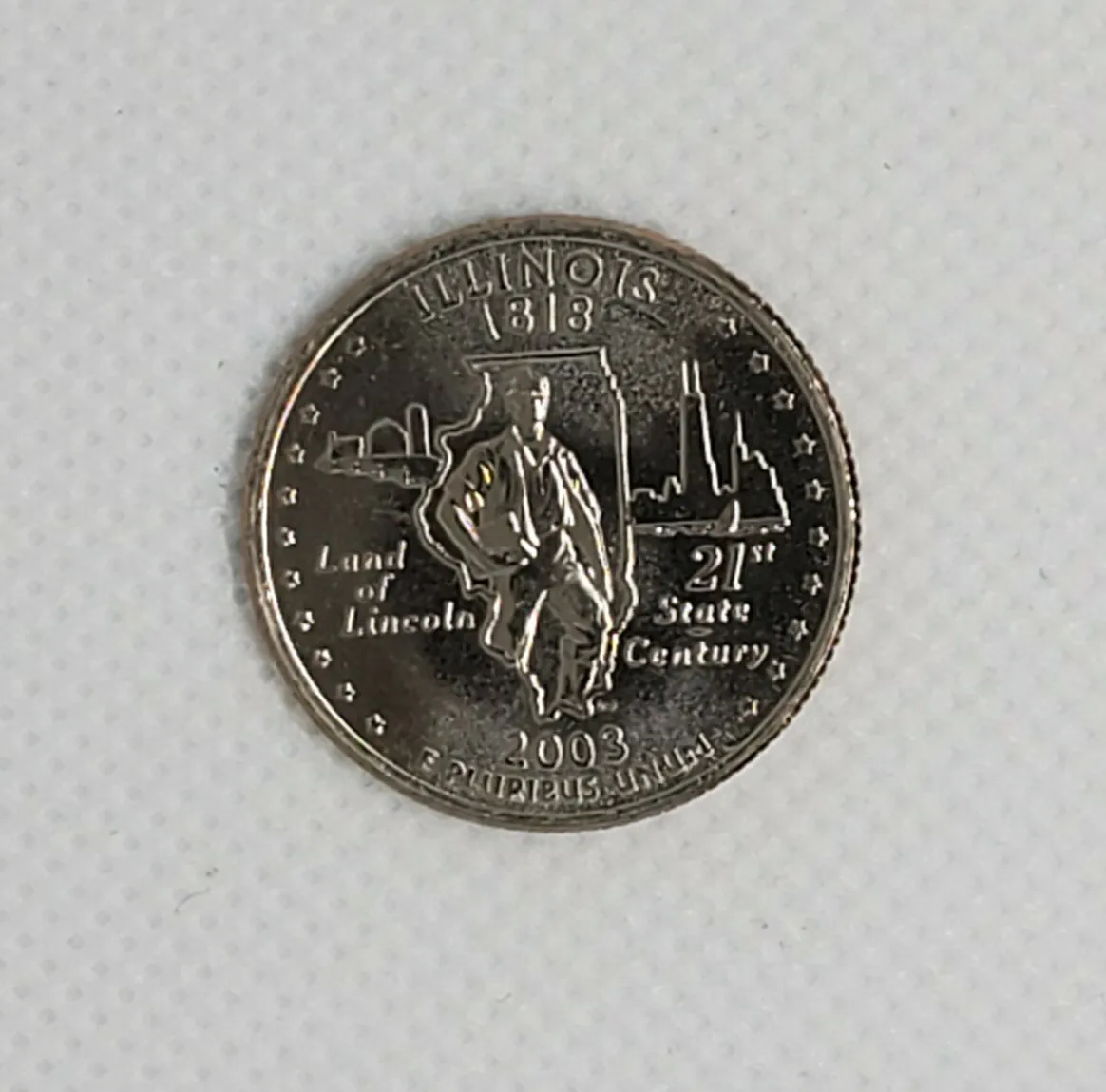 2003 D Illinois State Quarter.  Uncirculated From Us Mint Roll.