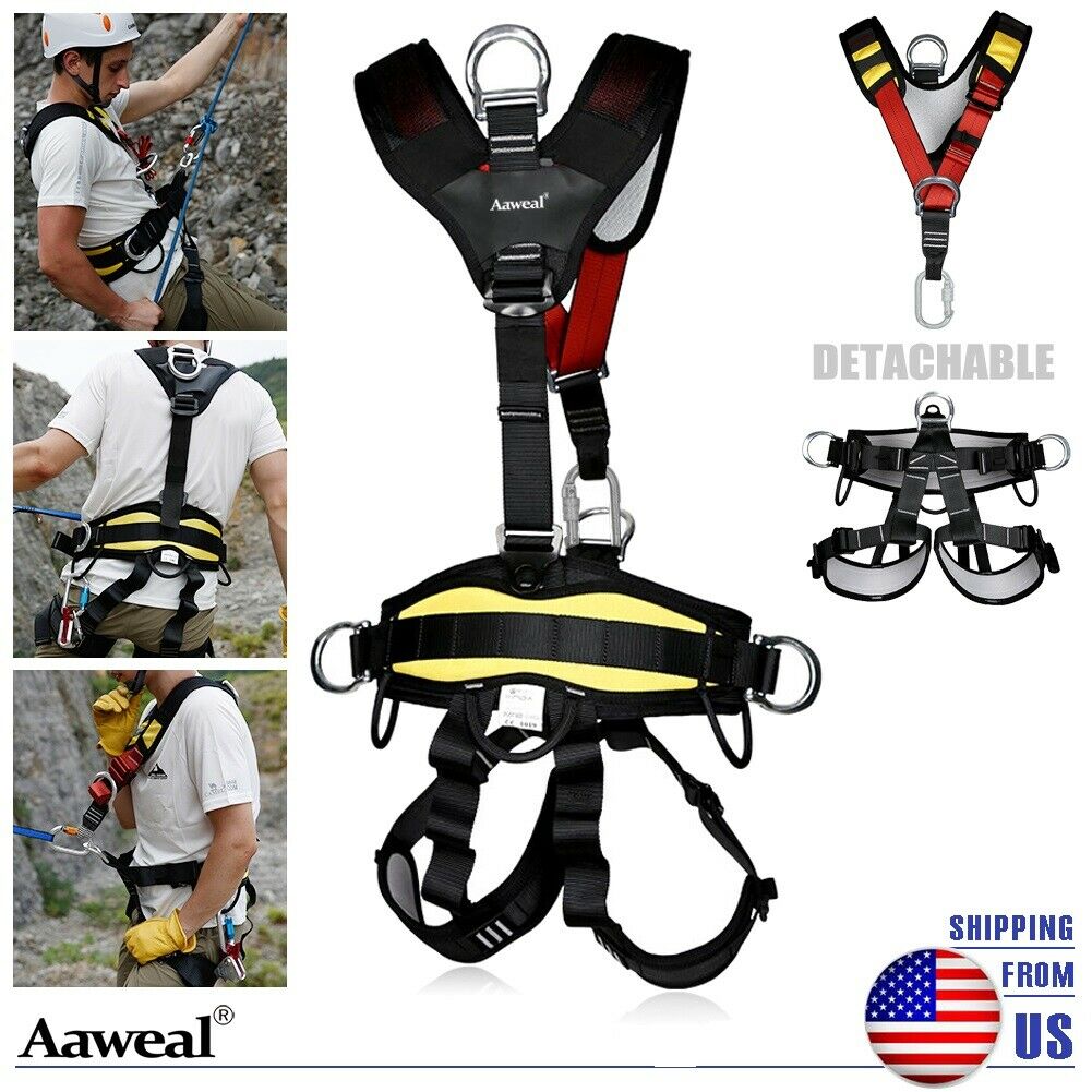 Half/full Body Safety Rock Climbing Tree Harness Fall Protection Rappelling Belt