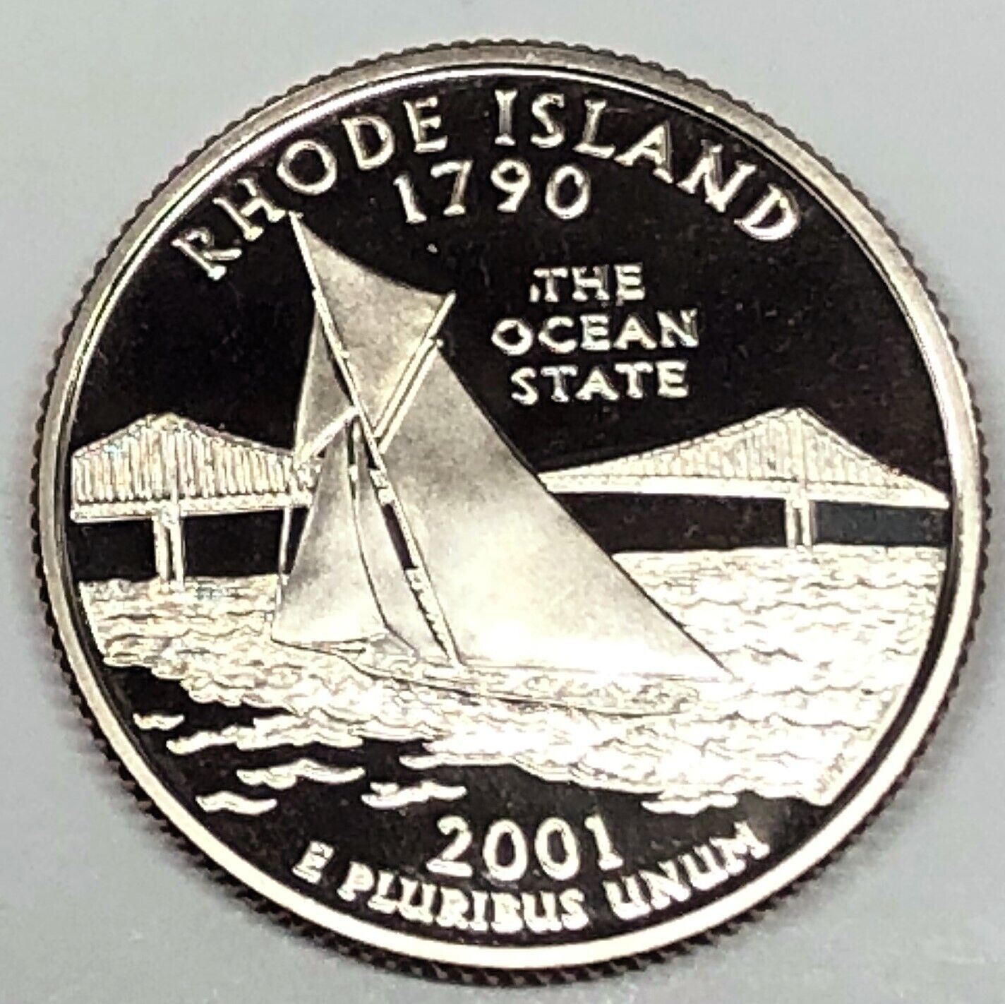 # C642     U.s. State Quarter  Proof  Coin,    Rhode Island   2001-s