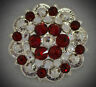 Crystal Berry Concho ~ Handcrafted With Red And Clear Swarovski Elements
