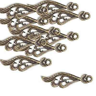 Wing Charms Chandelier Drops 23mm Steampunk Antiqued Brass Findings Lot Of 20