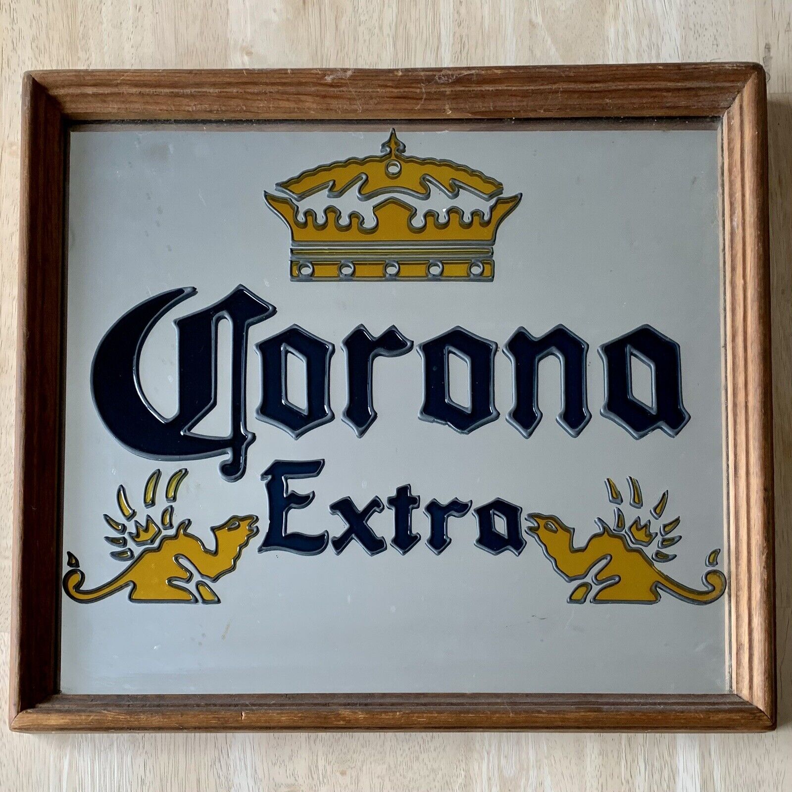 Corona Extra Vintage Stained Glass Mirror Sign