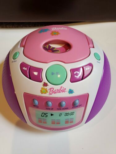Barbie 2002 Mattel Toy Cd Player Stereo Tested Works With 1 Latin Disc