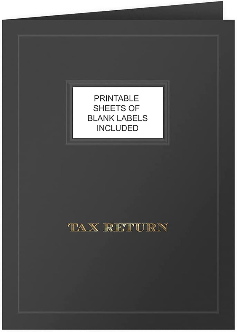 - 9 X 12 Tax Return Presentation Folders (gold Foil) With Customizable Labels Fo