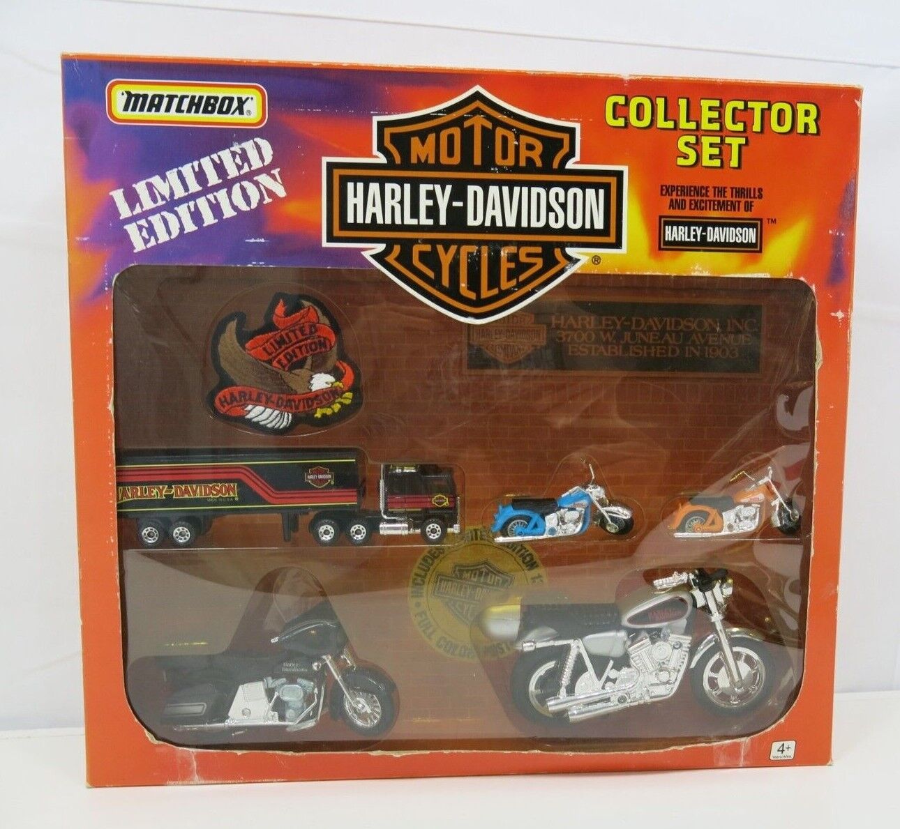 1991 Matchbox Harley Davidson Motorcycles Limited Edition Collector Set
