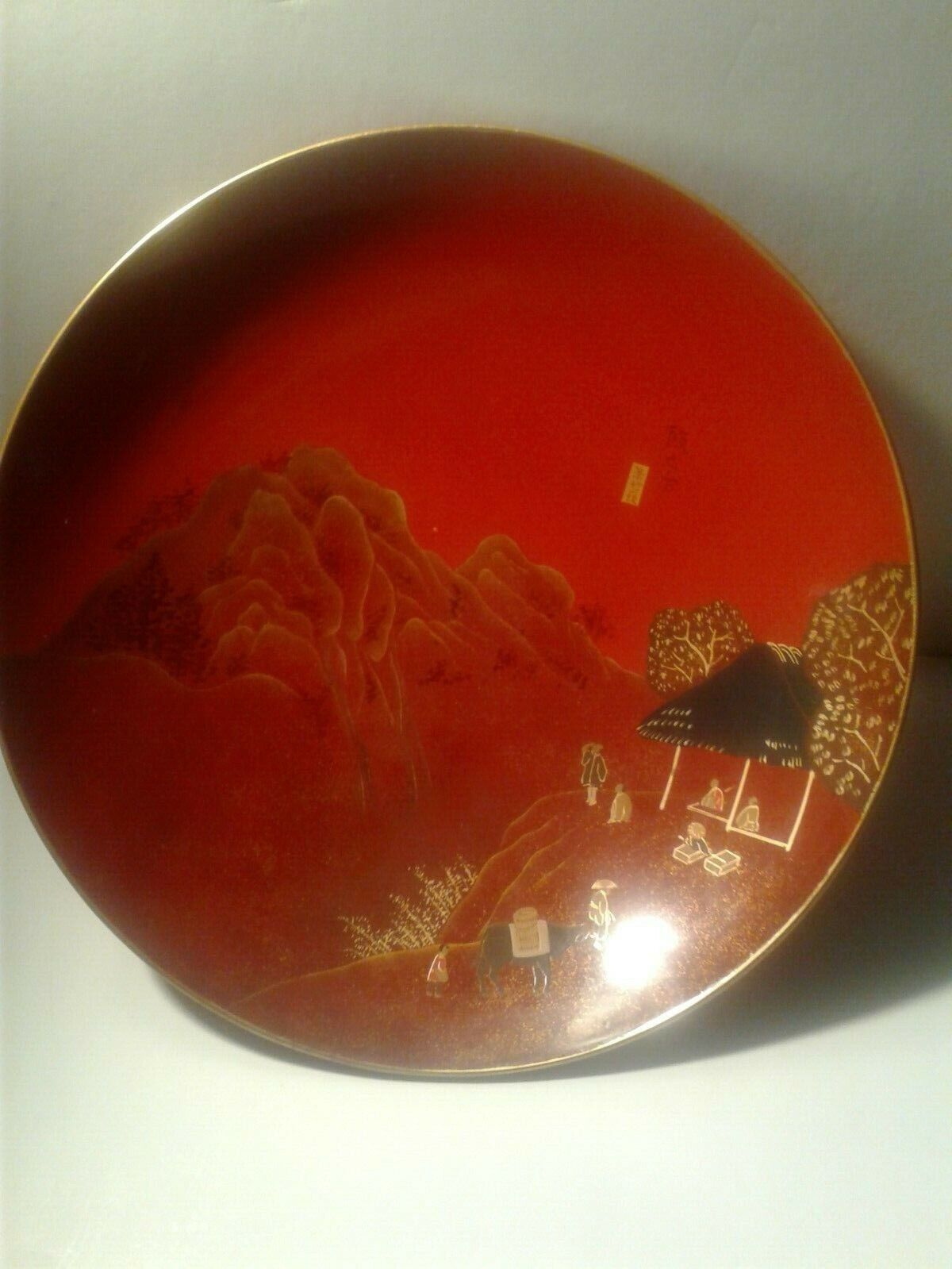 Antique Rare Japanese Meiji Period Red Wajima Lacquer Footed Bowl