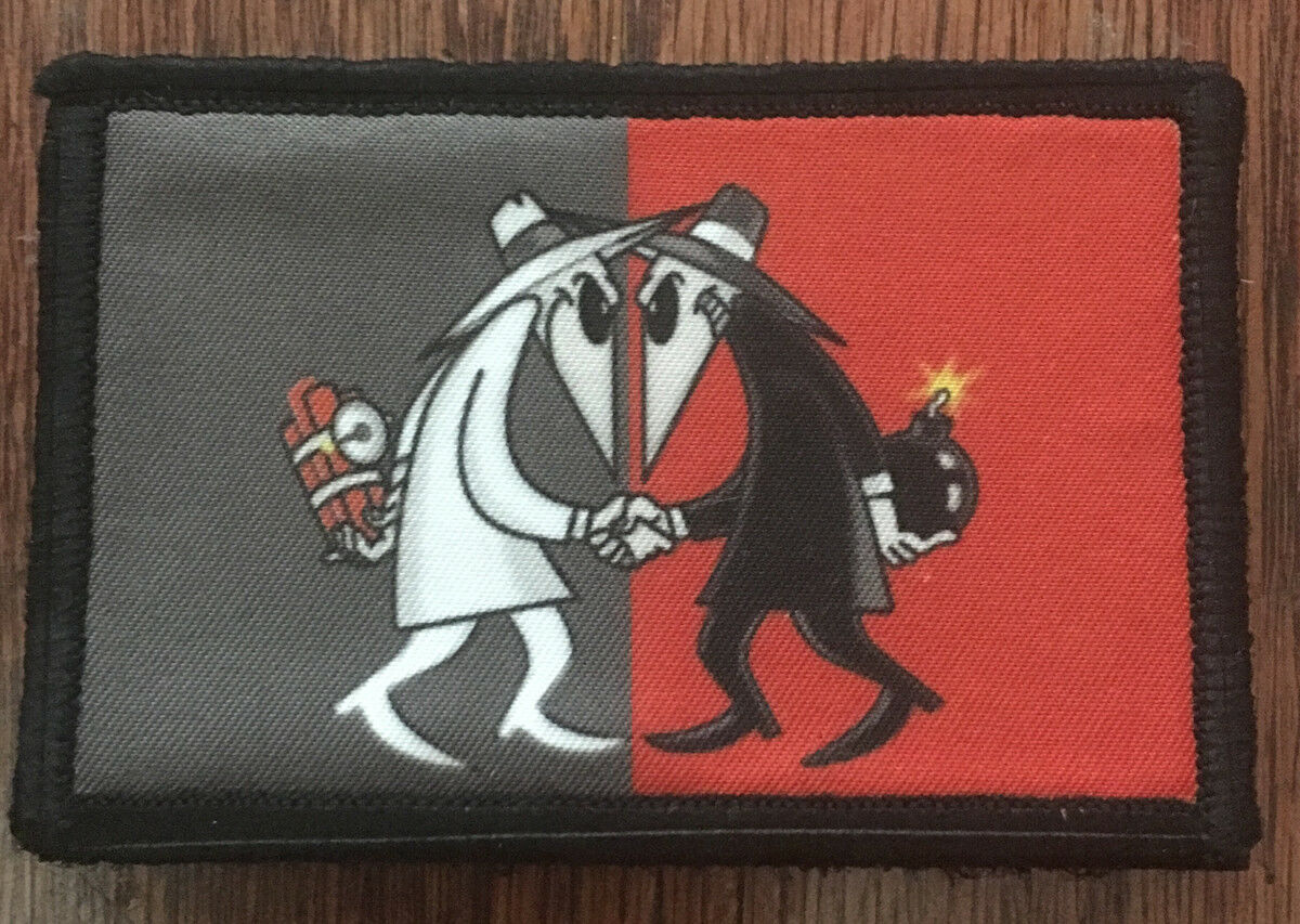 Spy Vs Spy Morale Patch Tactical Military Army Flag Badge Hook Usa