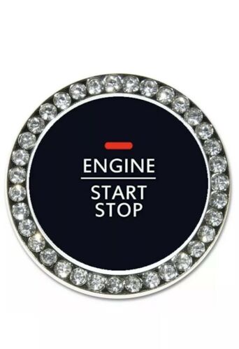 1x Ignition Engine Start Button Cover Clear Bling Crystal Diamond Decal Sticker