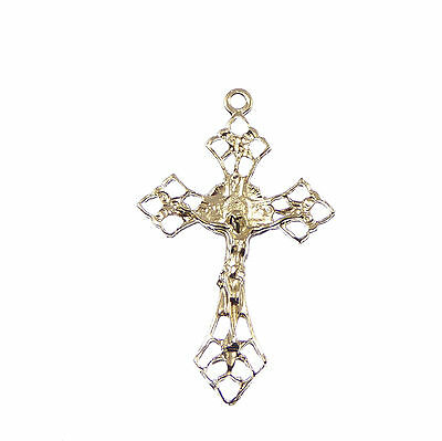 Wholesale Silver Metal Crucifix Part Cross X 10 Pendant Crosses