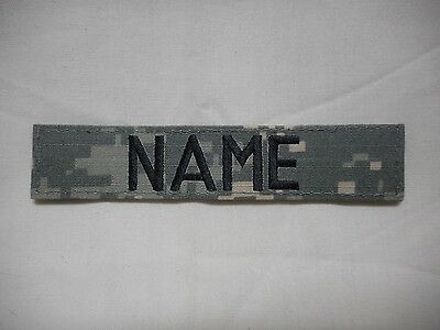 Custom Embroidered Acu Name Tape, New, 5 Inch Length, With Hook Fastener*