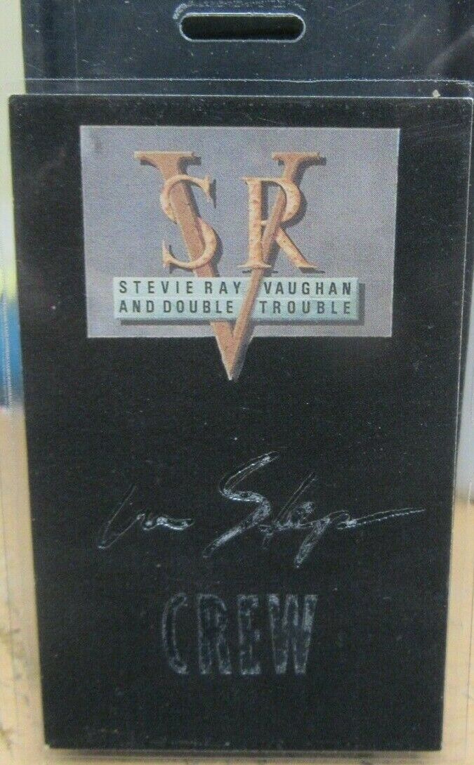 Stevie Ray Vaughan And Double Trouble Laminated Backstage Pass "in Step"  Silver