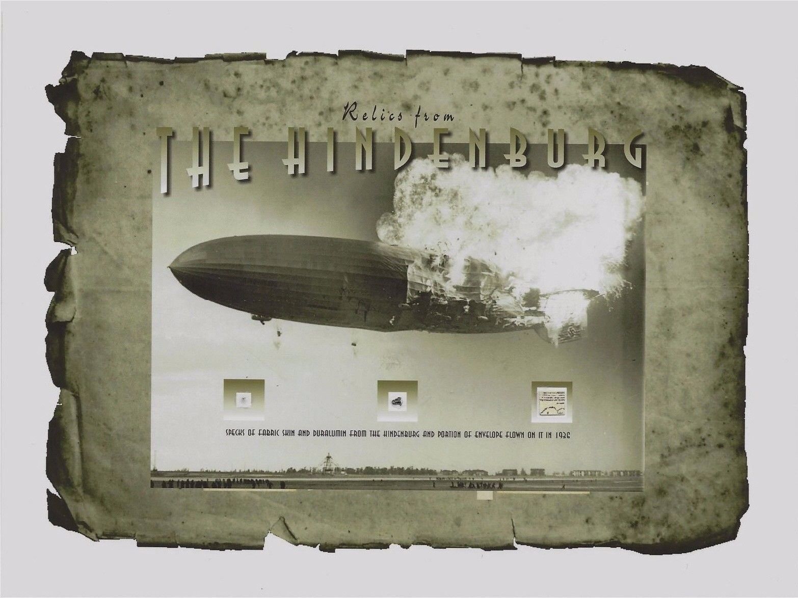Hindenburg Relics Combo.........fabric, Duralumin And Envelope Pieces, Genuine.